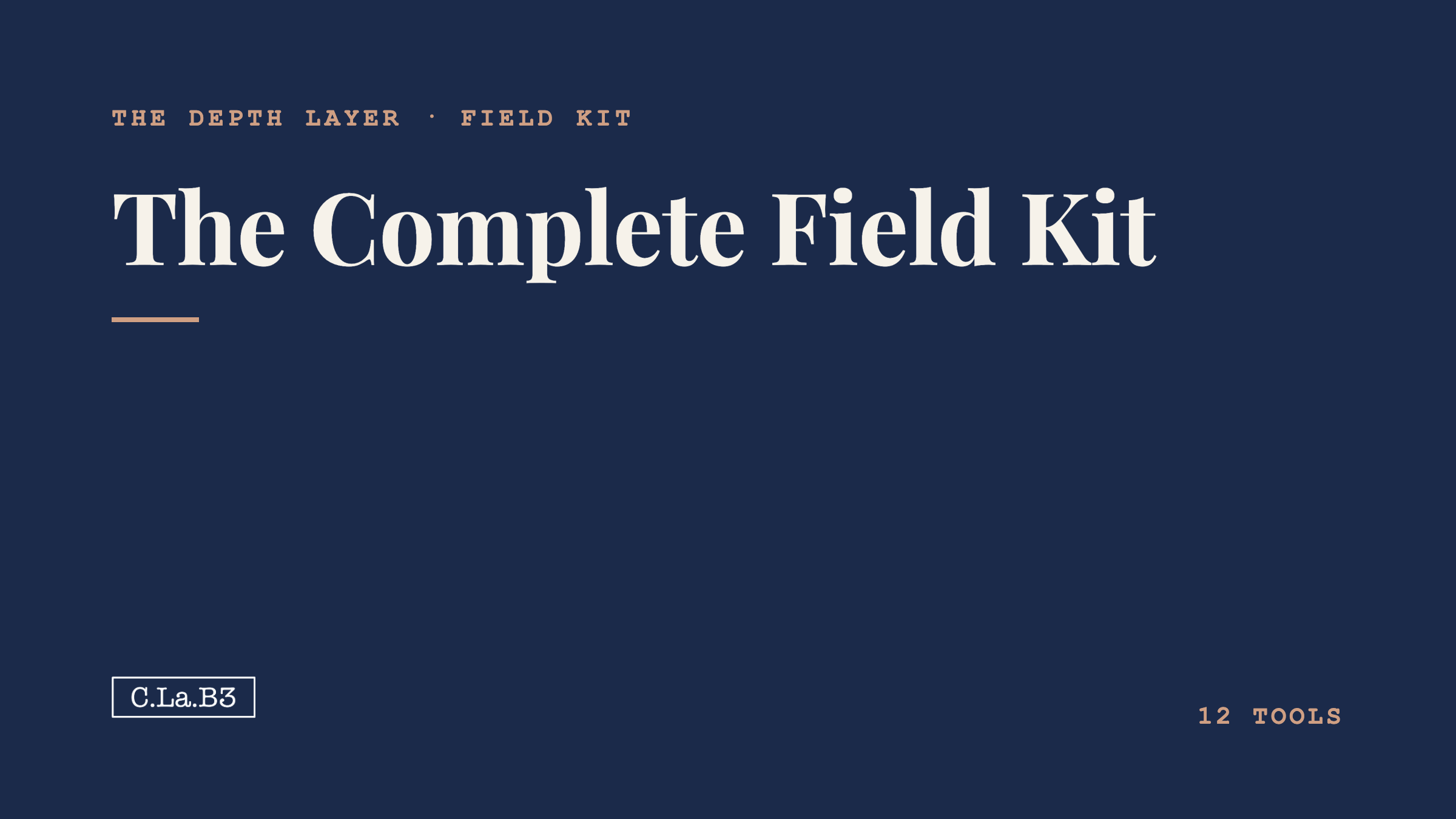 The Complete Field Kit, all twelve instruments