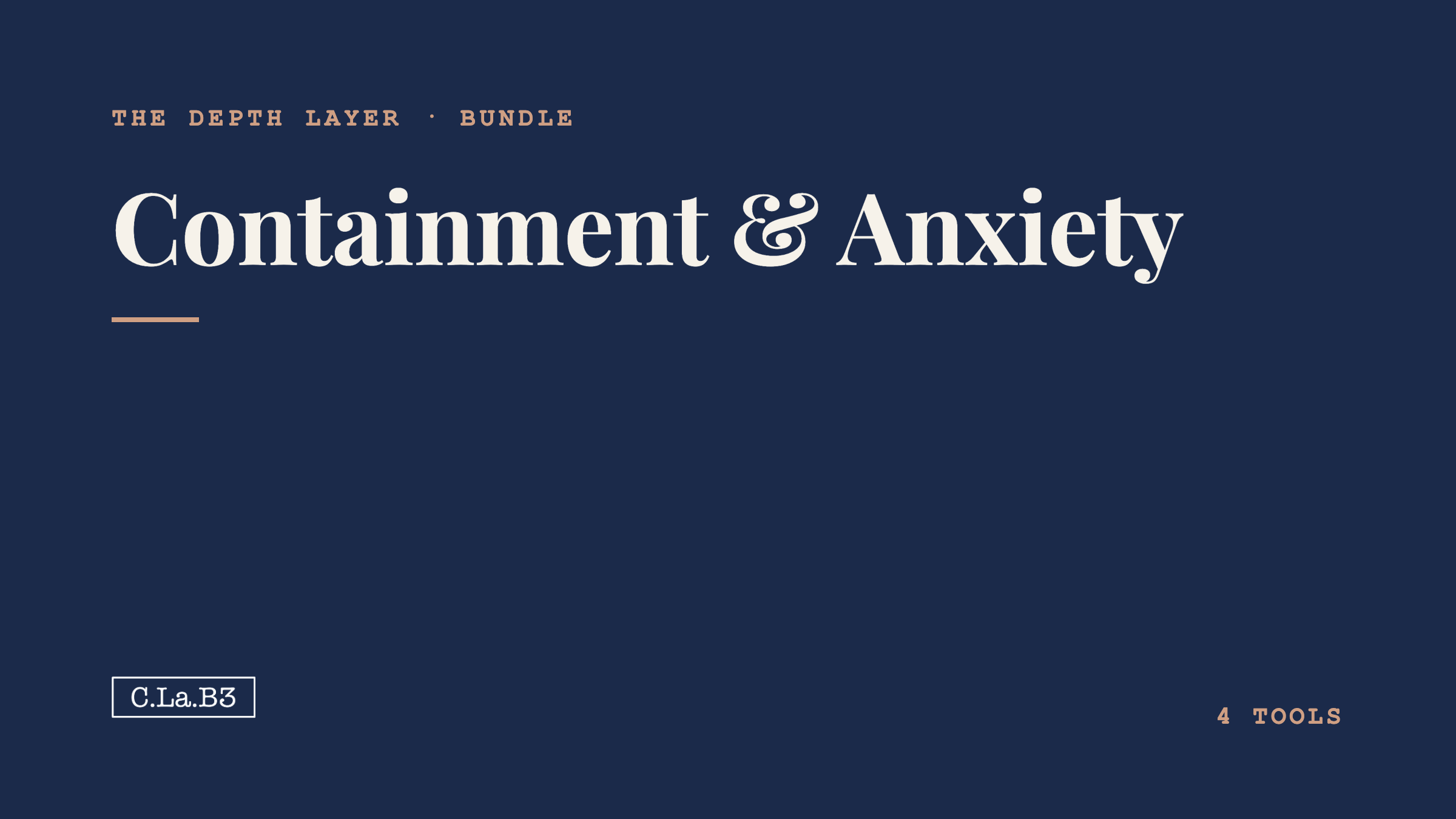 Containment and Anxiety bundle
